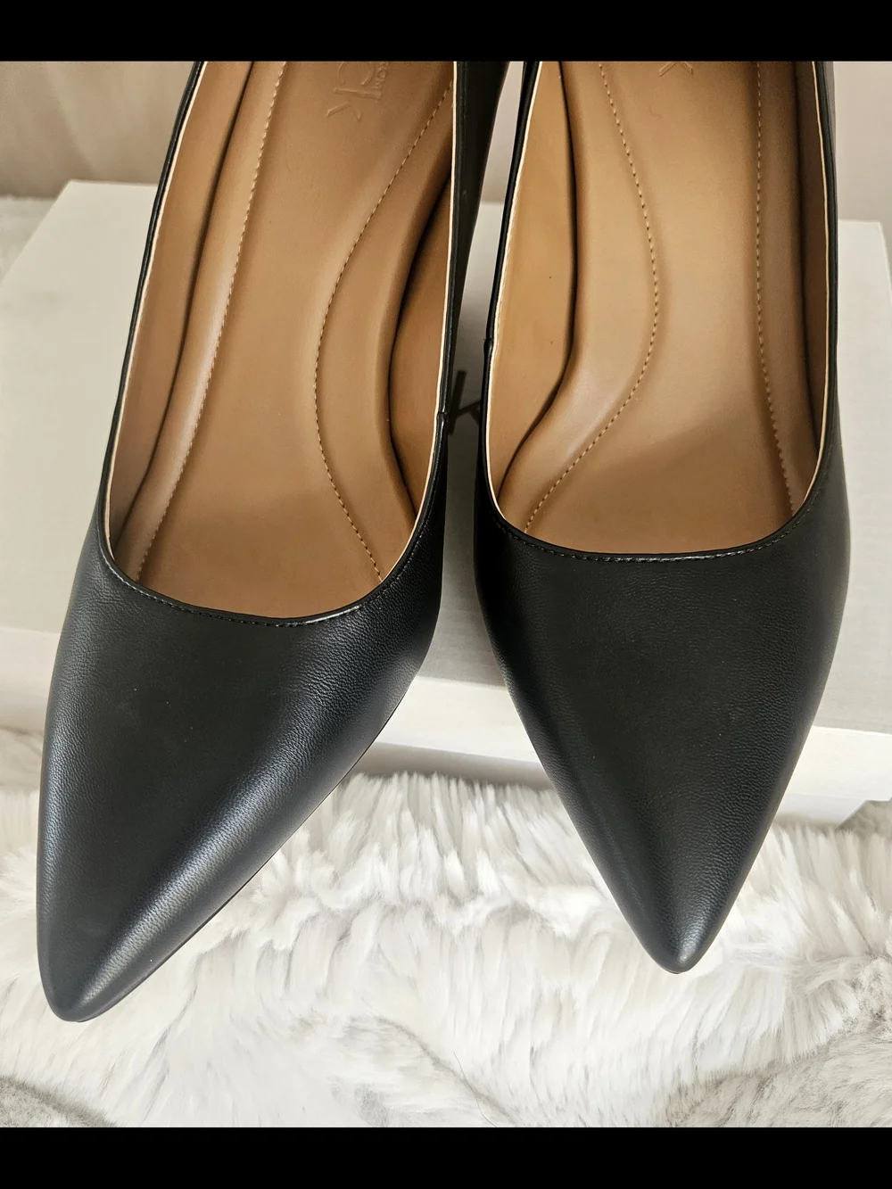 Nordstrom 'Piper' - Black Pointed Wedge Pumps with Ankle Strap